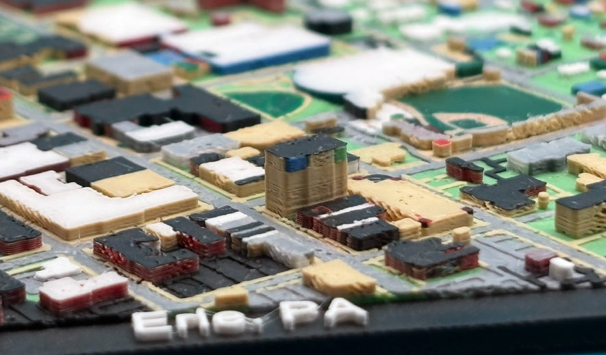 Erie, PA Cityscape Map
